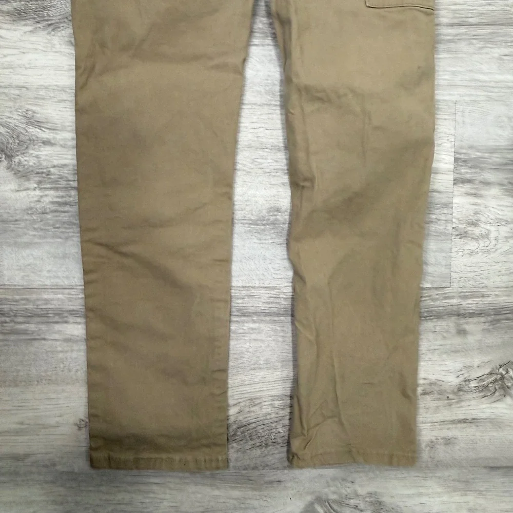Levis 502 Regular Taper Carpenter Pants Tan Khaki Kids Size 14 Double‎ Knee